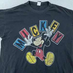 Vintage Walt Disney Mickey Mouse T-Shirt Mens 2XL Made USA Cartoon Unlimited 90s - Picture 1 of 8