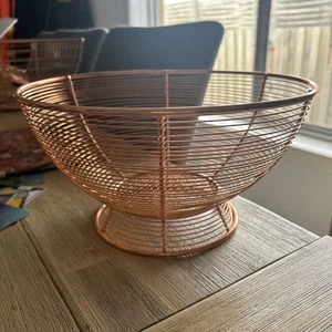 Kitchen Utensils Dish Rack And Fruit Bowl In Rose Gold Brand New - Picture 1 of 2