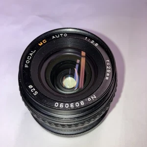 FOCAL MC AUTO 1:2.8 f: 28mm No. 803090 52mm (LENTE) De Colección COMO NUEVO - Imagen 1 de 6