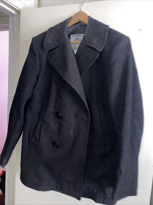 DSCP QUARTERDECK US NAVY Enlisted Pea Coat Jacket Deck Sz40R Vtg 2004 Maritime - Image 1 of 4
