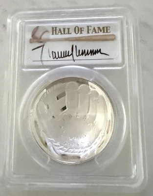 2014 P $1 THE BIG UNIT Baseball Hall of Fame Silver Dollar PR70DCAM Top Pop! - Image 1 of 4