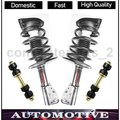 4 puntales y resortes de enlace de barra estabilizadora delantera para Pontiac Bonneville 1990 Foto 1 de 4