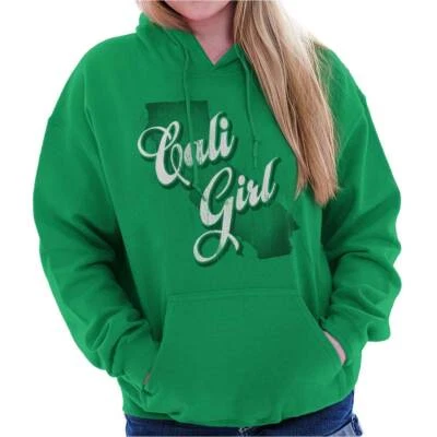 California Moda Cali Niña Moda Estado Mujeres Manga Larga Sudadera con Capucha Foto 1 de 4