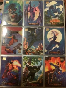 MARVEL MASTERPIECES 1994 TRADING CARD SET: BASE+SILVER HOLO FLEER HILDEBRANDT - Bild 1 von 7