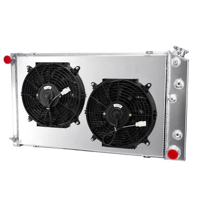 For 73-86 Chevy/GMC C/K C10 C20 C30 K10 K20 4 Row Aluminum Radiator+Shroud Fan - Image 1 of 4