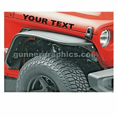 Se adapta a calcomanías Jeep Hood texto personalizado para todos los Wrangler / Renegade TJ JK XJ YJ CJ Foto 1 de 4