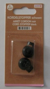 hobby time : Kordelstopper schwarz*2 Stück/Packung - Bild 1 von 2