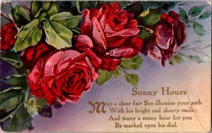1912 Zeeland MI Detroit Red Roses Flowers Stamp michigan antique - Picture 1 of 2