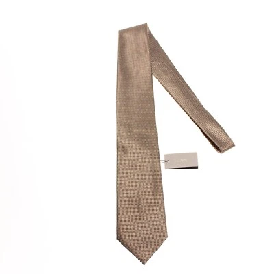 Tom Ford NWT Neck Tie in Brown Mini Circles with Black/White 100% Silk - Image 1 of 4