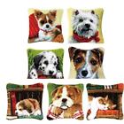 Latch Hook Kits, DIY Throw  Cover with Pre-Printed Dog/Cat Pattern Needlework