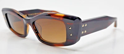 Очки солнцезащитные Valentino V Quattro VLS109-C-52 полупрозрачные коричневые закрученные и Brn Grd новые в коробке - Изображение 1 из 4