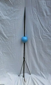 Vintage Copper Lightning Rod With Blue Glass Ball 54" Tall - Picture 1 of 12