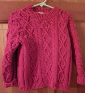 Talbots Kinder rot Baumwolle Kabelstrickpullover Jungen Mädchen Jugend Größe 6 - Bild 1 von 4