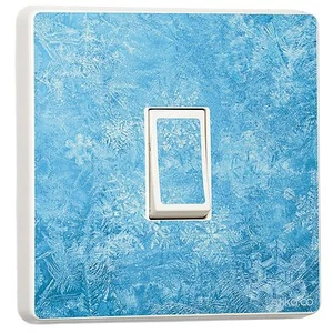 Confezione 2 Adesivi Vinile FROZEN ICE Water Design Singolo Interruttore Luce Design - Foto 1 di 1