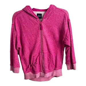 GAP KIDS Girls Slouchie Hoodie Sweatshirt Full Zip XXL 14 16 Fuchsia Pink - Picture 1 of 5