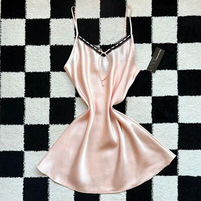 Nuevo con etiquetas Vestido Jones New York Rosa Satinado Slip M Foto 1 de 4