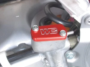 Works Connection Red Anodized Aluminum Rear Billet Brake Cover (21-605) - Picture 1 of 1