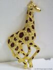 Vintage Kenneth Cole Żyrafa Broszka Przypinka Podpisany złoty odcień Dzikie zwierzę Bieganie