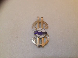 Dodgers Baseball $ Sign Money Clip With Logo/ Bought At Dodger Stadium In 1964 - Picture 1 of 2