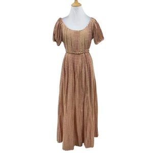 Tory Burch Dress Womens 12 Silk Blend Pleated Floral Print 2 Pc Waist Tie Midi - Picture 1 of 17