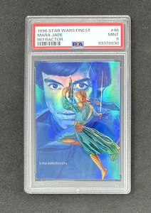 1996 Topps Star Wars Finest MARA JADE #46 Rookie RC Refractor PSA 9 MINT - Foto 1 di 3