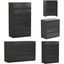 Modern Black 2 3 4 5 6 8 Drawer Chest Bedside Table Cabinet Sideboard Bedroom