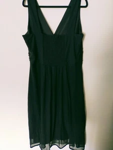 Jacqui E XL 14/16/18 Black Flowy Stretch Dress Sleeveless Party Wedding Office - Picture 1 of 15