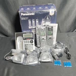 Panasonic KX-TG994SK Silver 4 Handsets DECT 6.0 Cordless Bluetooth Phone System - Picture 1 of 12