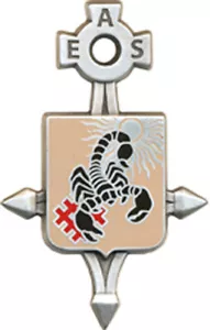 2° Régiment de Dragons, E.A.S, croix d’Agadés, scorpion, A.Bertrand (0355) - Bild 1 von 2
