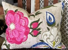 DESIGNERS GUILD FABRIC LOTUS FLOWER CUSHION   COVER 17X13.5"