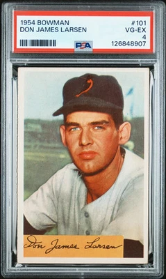 Bowman #101 1954 Don James Larsen PSA 4 ¡En muy buen estado-excelente!! Foto 1 de 2