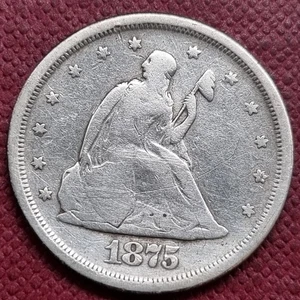 1875 S Twenty Cent Piece 20c Better Grade #94391 - Picture 1 of 2