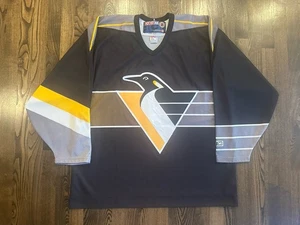 Vintage CCM PITTSBURGH PENGUINS RoboPen Hockey Jersey Size XL - Picture 1 of 5