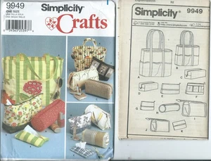 S 9949 sewing pattern Designer Style HANDBAGS Purse TOTES Tissue Cover sew UNCUT - Picture 1 of 1