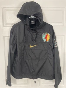 Nike Native Hoop Dancers Leopard Swoosh Black Windbreaker Hoodie Jacket Large - Picture 1 of 13