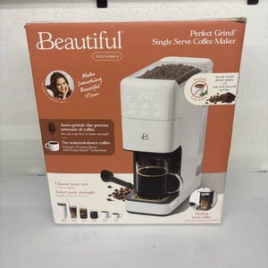 Beautiful Perfect Grind™ Programmable Single Serve Coffee Maker, White Icing * - Picture 1 of 3
