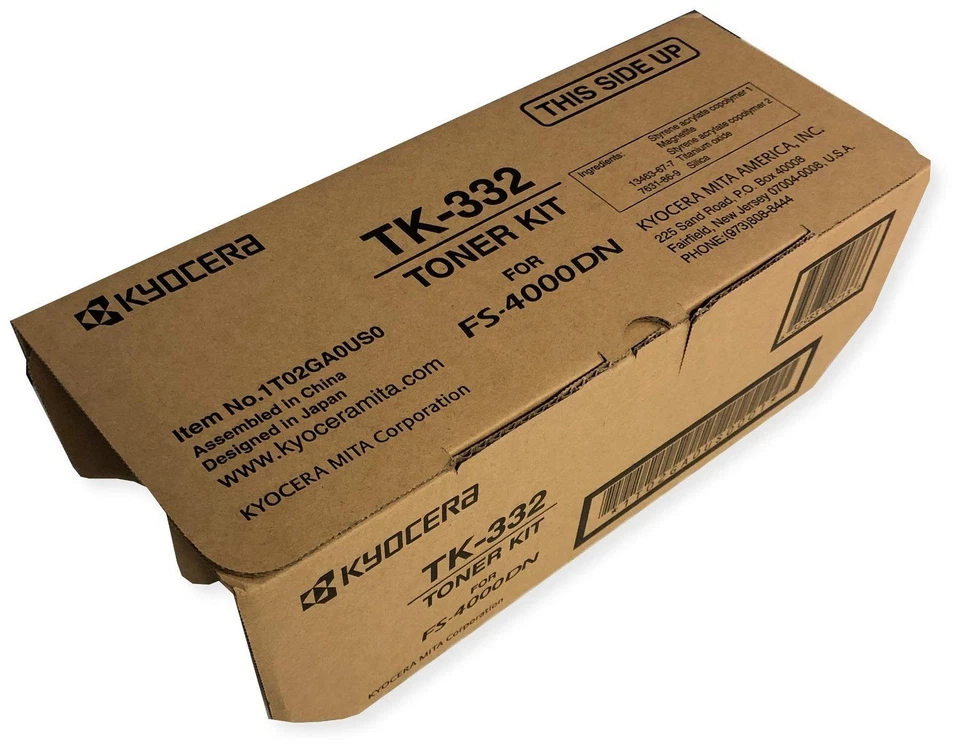 Genuine Kyocera TK-332 1T02GA0US0 FS-4000DN Toner Cartridge (Black) in Retail Pa - Image 1 of 1