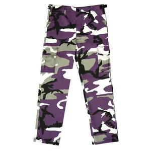 Kids Ultra Violet BDU Pants - Childs Purple Camo Pants - XXS To XL - Picture 1 of 4