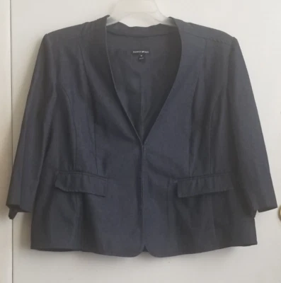 Fashion Bug Denim Jacket Blazer in Women's Size 16 Career Business Attire - Image 1 of 4