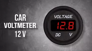Auto Waterproof Digital Red Voltmeter Gauge Meter 12V - Foto 1 di 11