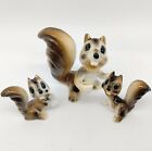 Squirrel Mom & Babies Figurines Geniune Bone China Japan Anthropomorphic Kawaii