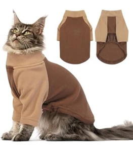 DENTRUN Cat Pajamas for Cats Only, Stretchy Sticky Hair Cat Clothes,Jumpsuit - Picture 1 of 1