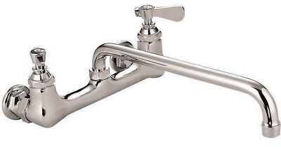 Commercial Wall Mount Faucet 8  W/12  Swivel Spout (NO LEADED) 1 Set #AA-712G • 111.65£