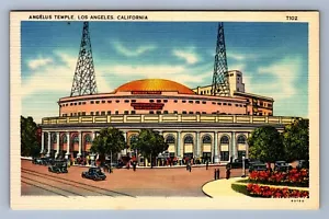 Postkarte Vintage California Angelus Temple Los Angeles Kirche des Vierplatzes - Bild 1 von 2
