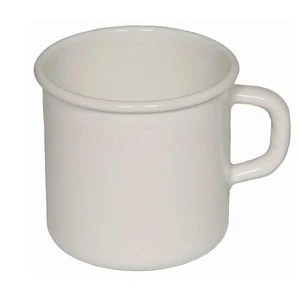 Riess Topf (Becher) mit Bördel Ø9cm 1/2 Liter Emaille Classic weiss Induktion - Bild 1 von 1