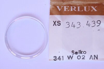 VERLUX Seiko 341W02AN Vetro Crystal Glass Uhrenglas Verre 6201-2082 6217-7000 6601-7990