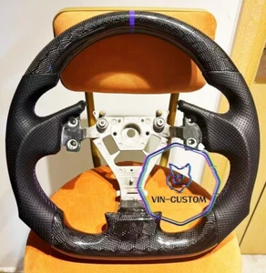 HONEYCOMB CARBON FIBER Steering Wheel FOR INFINITI g35 W/PURPLE LINE NO BUTTONS - Picture 1 of 6