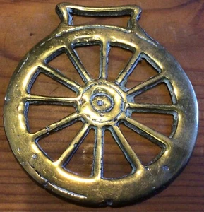 Brass Harness Decoration Wagon Wheel - Picture 1 of 2
