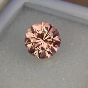 Corte de precisión - Zafiro melocotón de laboratorio de 4,60 quilates, zafiro melocotón corte diamante de 10 mm - Imagen 1 de 3