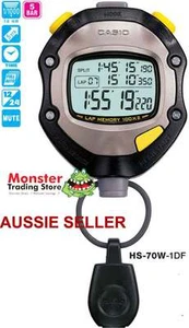 AUSSIE SELLER CASIO STOP WATCH HS-70W-1D HS-70 HS70 2 x 100 LAP 50M 12-MONTH WTY - Picture 1 of 1